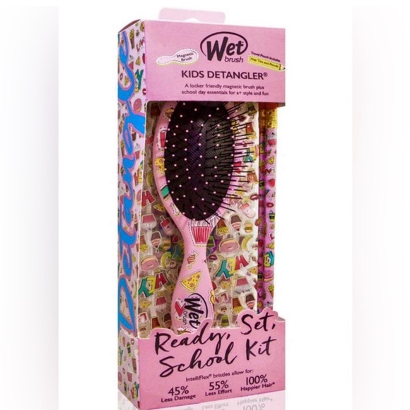 Wet Brush Other - Wet Brush School Kit Hair Detangling brush w/Hair Bands, Pencils & Pouch